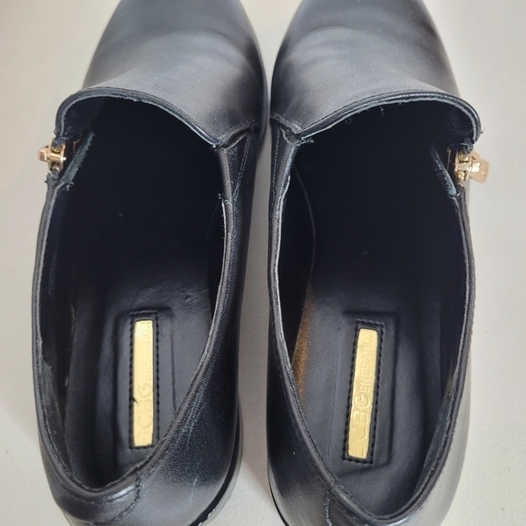 BCBGeneration Brandi Black Leather Side Zip Slip On Loafers - Size 7.5 - Picture 10 of 12